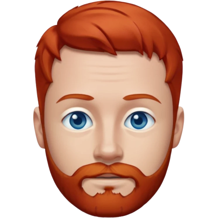 Dave Farrell from Linkin Park with blue eyes, red hair and short beard emoji