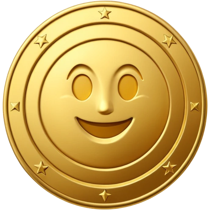 A shiny 3D coin in emoji style, with embossed details and realistic lighting.  place the "V" from the Visify logo in the center of the coin, keeping its original curved style.  emoji