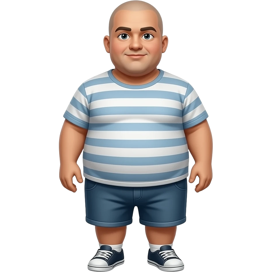 Obese mexican short height no hair full body emoji
