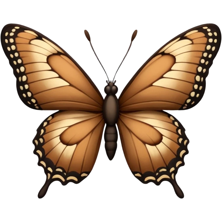 2 brown black butterflys emoji