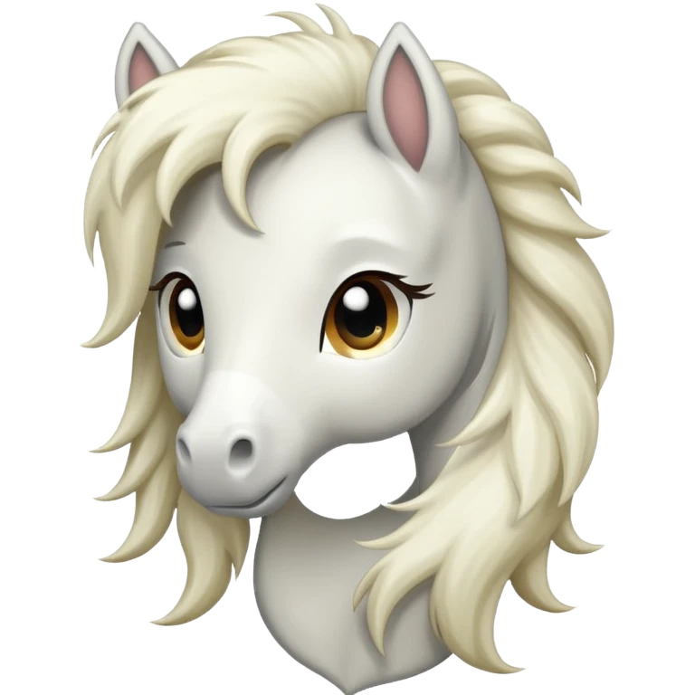 white pony emoji
