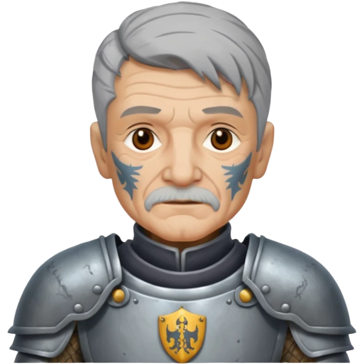 elderly tattooed knight emoji