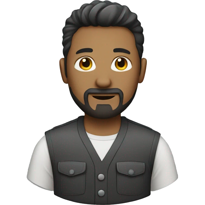 guy with goatee, and work clothes  emoji
