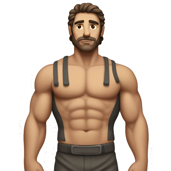 a greek man with a muscular body emoji