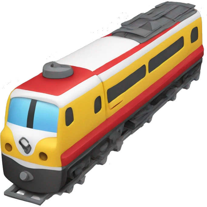 Create a toy train on its own. No face, and in a side profile emoji