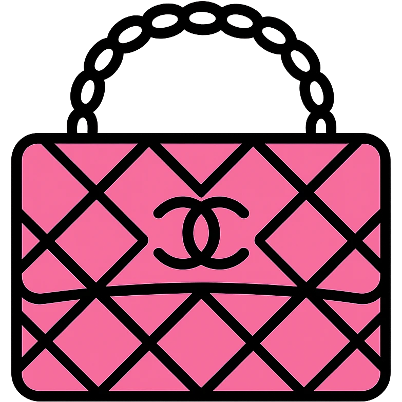 a pink Chanel purse emoji