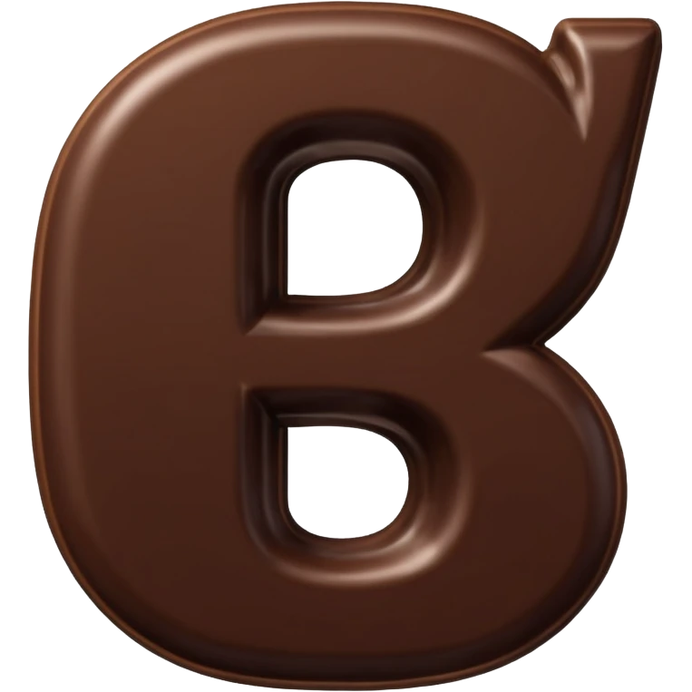 Letter S made out of chocolate emoji
