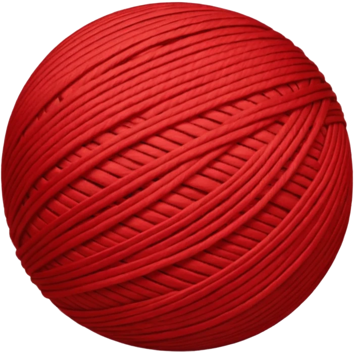 Rolled Yarn Ball red emoji