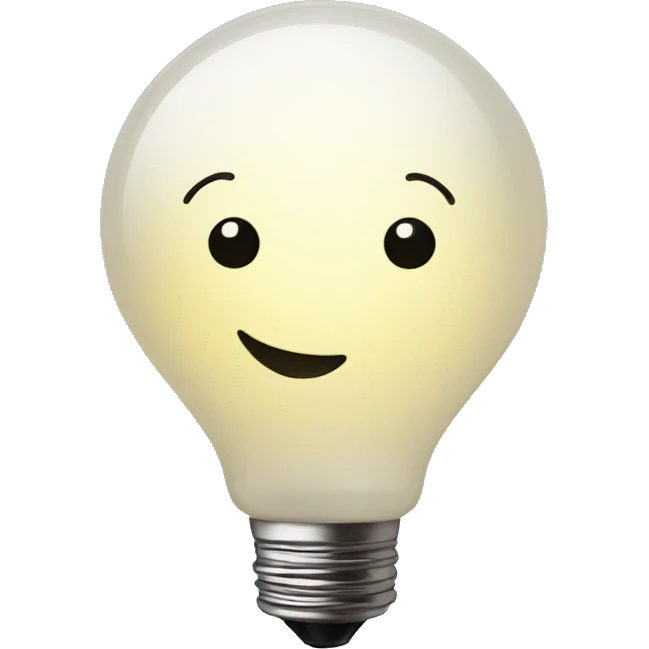 happy light-bulb thought bubble emoji