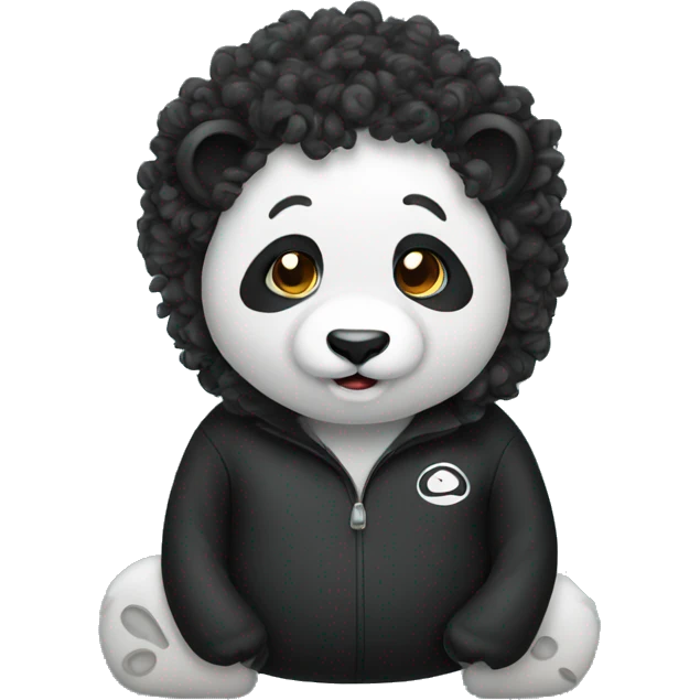Curly panda emoji