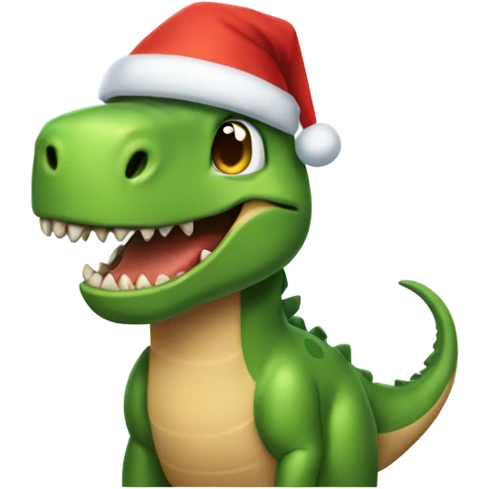 Dinosaurio navideño emoji