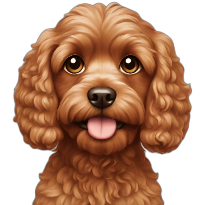 Red cavapoo emoji