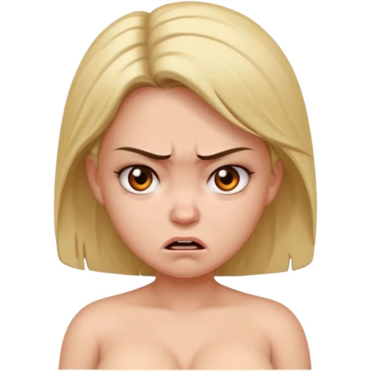 girl big big boobs naked angry emoji