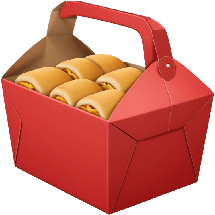 Takeaway Food Box red emoji