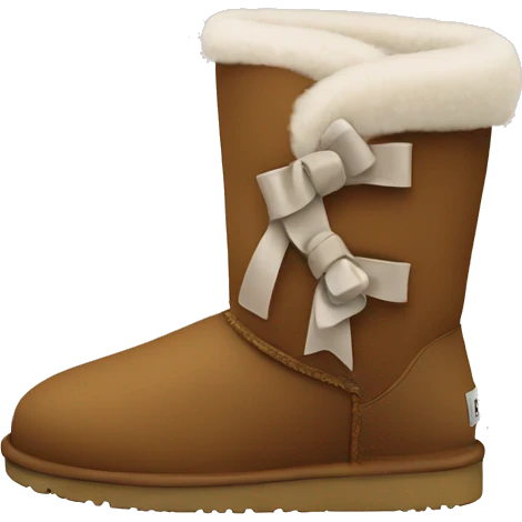 bow on brown ugg boots emoji