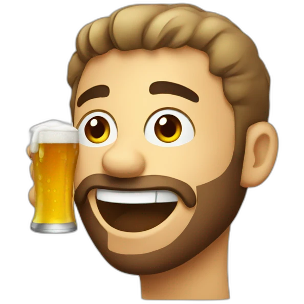 Drinking beer emoji