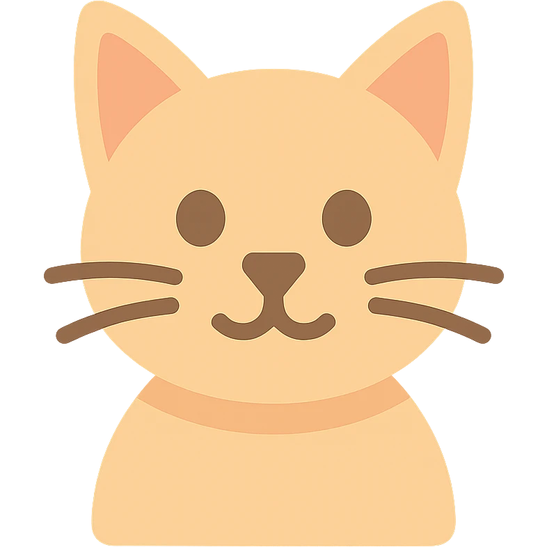 colored icon of a cat emoji