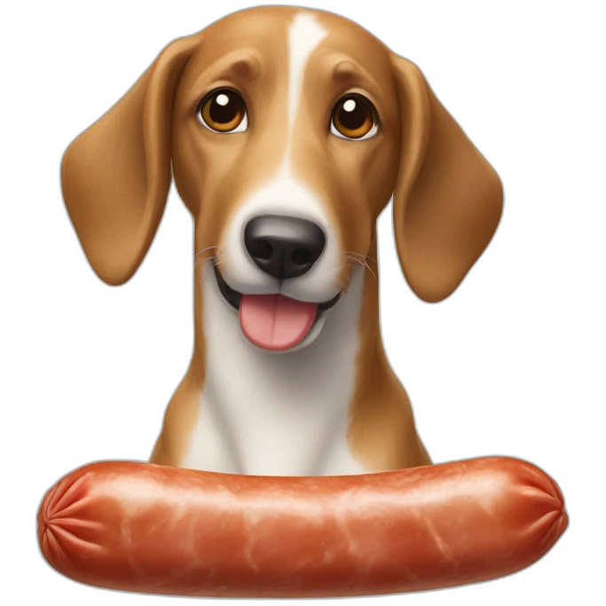 Un chien saucisse emoji