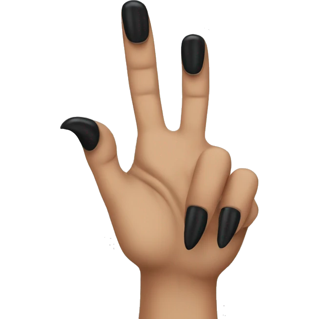 Witch's hand with black manicure thumbs up  emoji