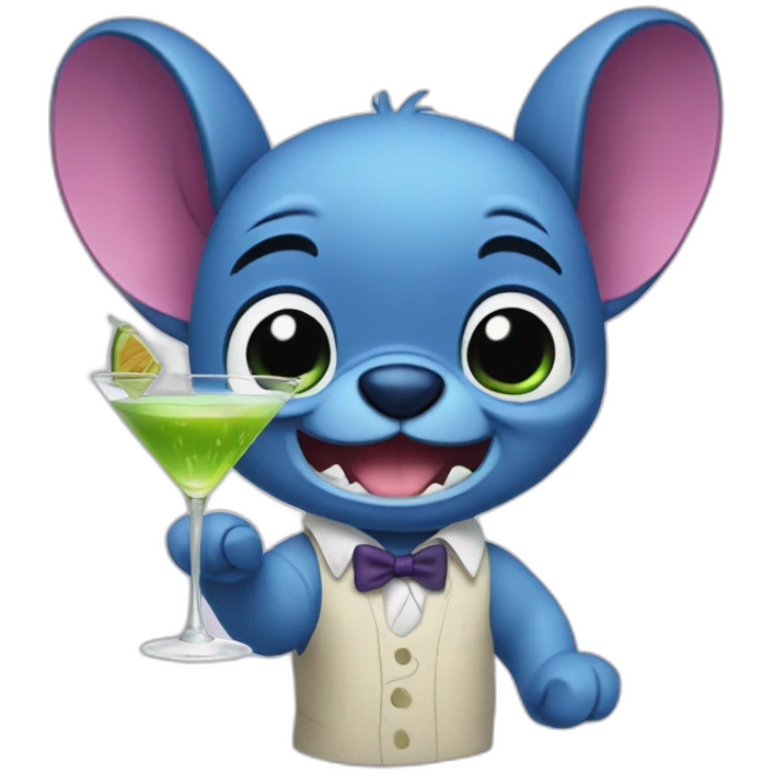 Stich with martini emoji