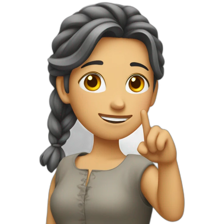 fille châtain qui fait un dab emoji