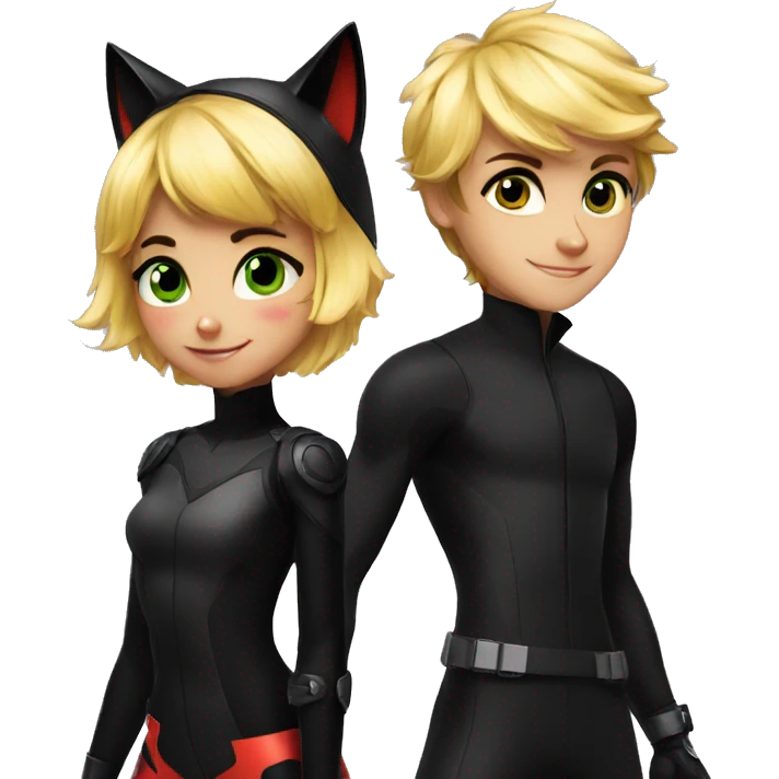 miraculous ladybug and cat noir emoji