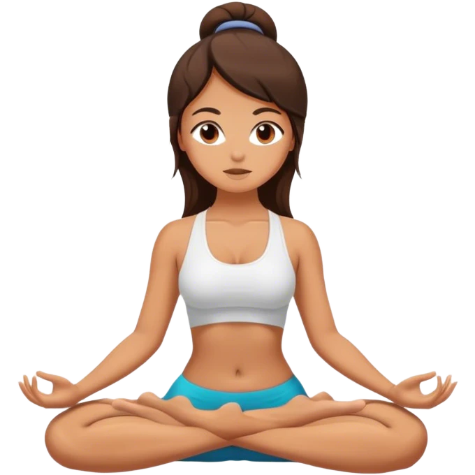 Yoga brunette girl emoji