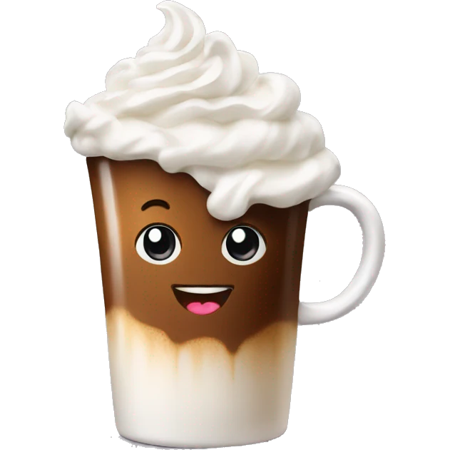 Coffee with whipped cream emoji