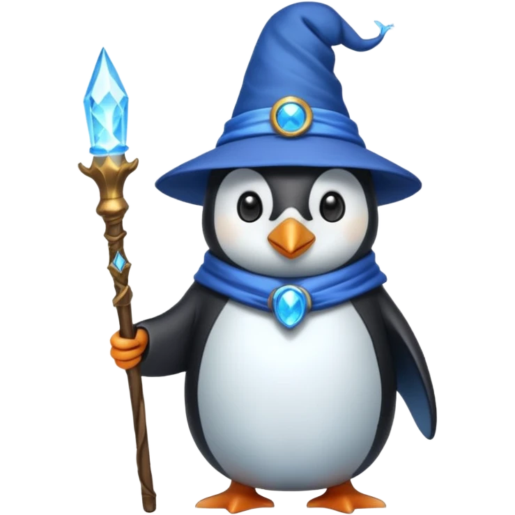 Penguin Wizard emoji