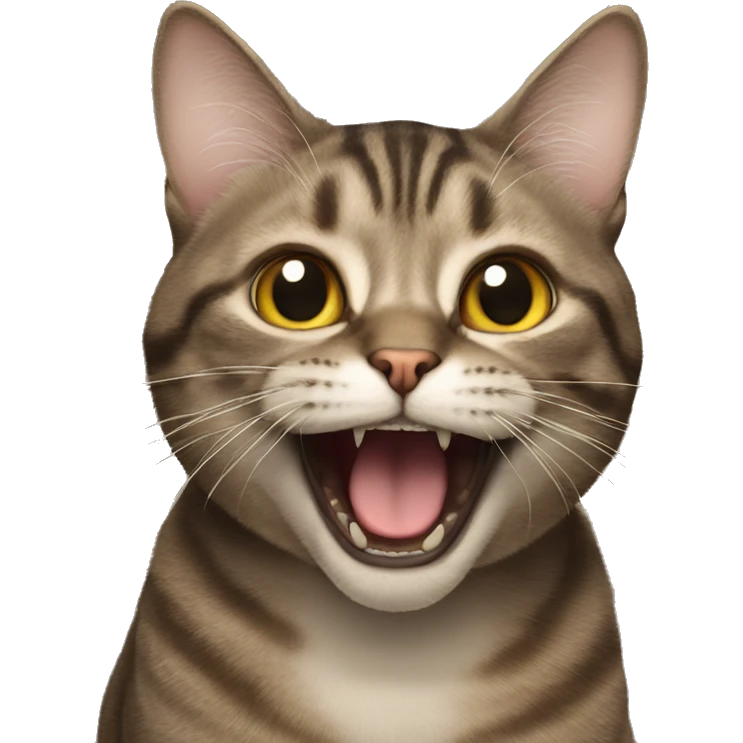 Cat saying RAAAAAH emoji