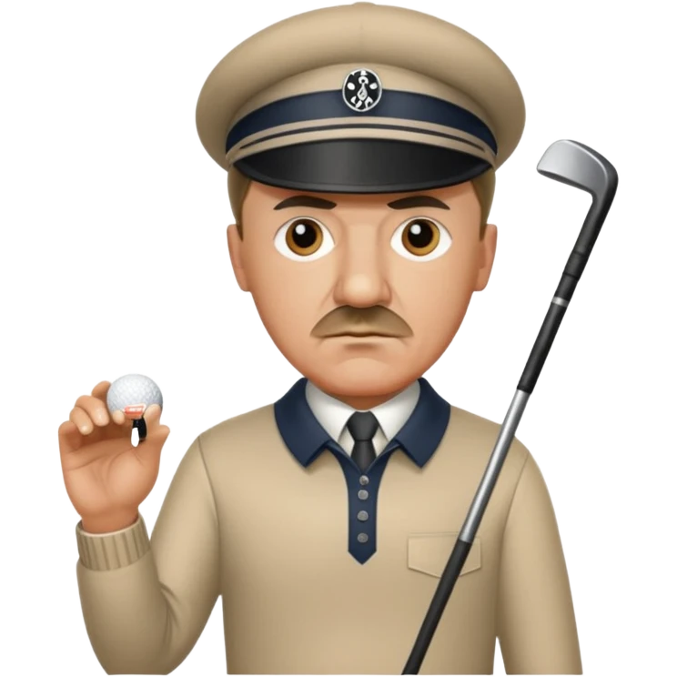 Adolf Hitler playing golf emoji
