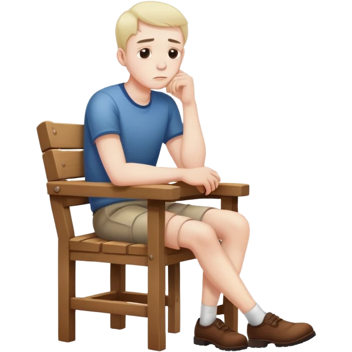 Man sat on a chair staring doing nothing emoji