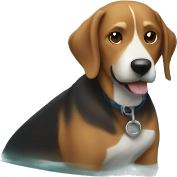 Dog in a pool emoji