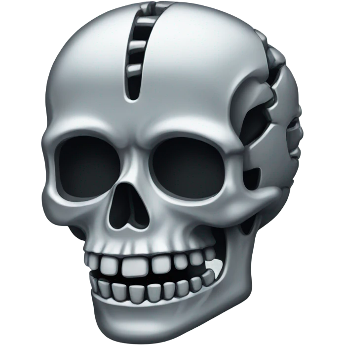 Skeleton made out of chrome￼ emoji