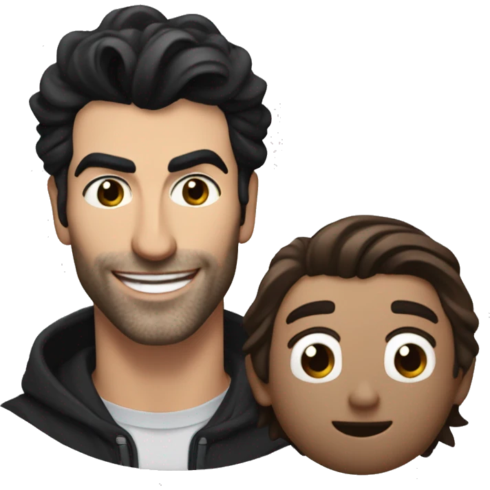Justin baldoni next to tiktoker Bach  emoji