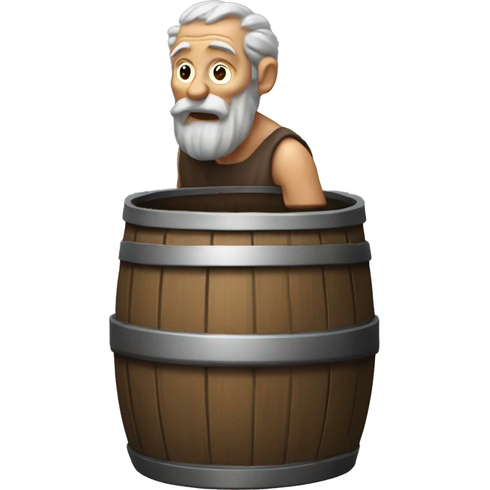 Diogenes living in his barrel  emoji