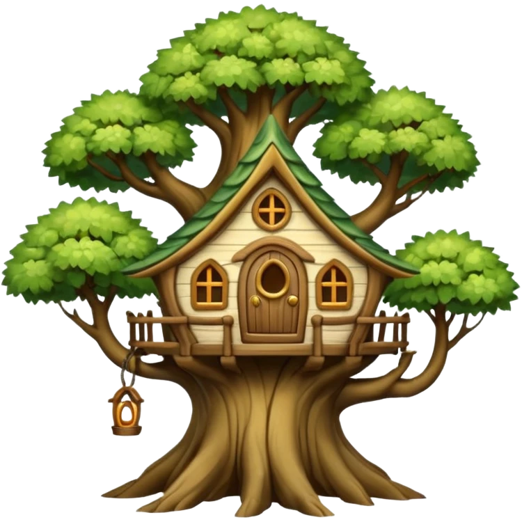 elven tree house emoji
