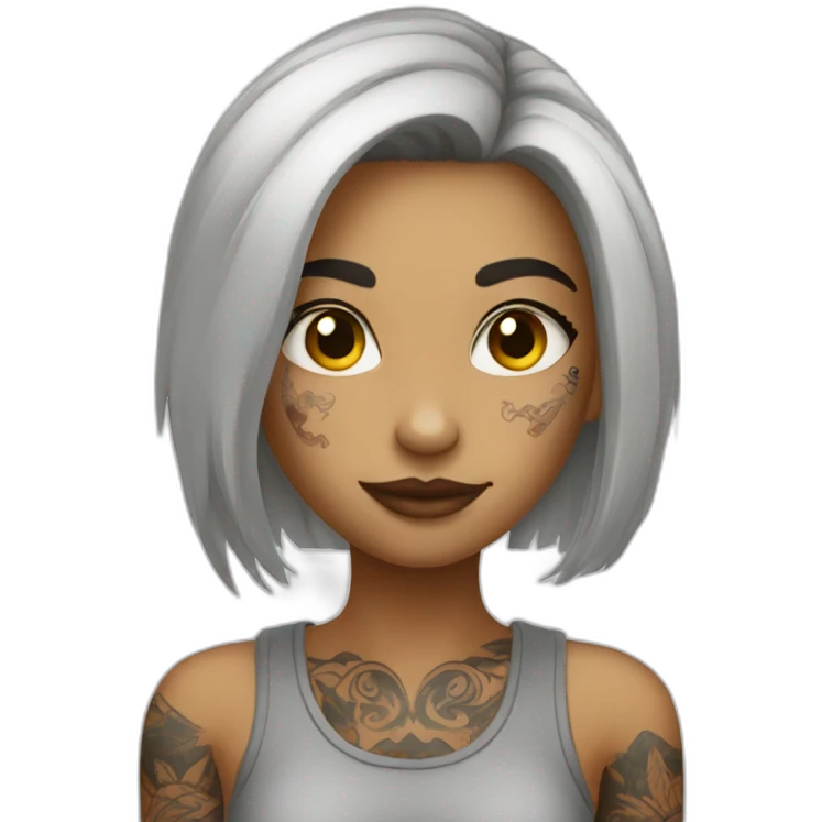 tattooed girl emoji