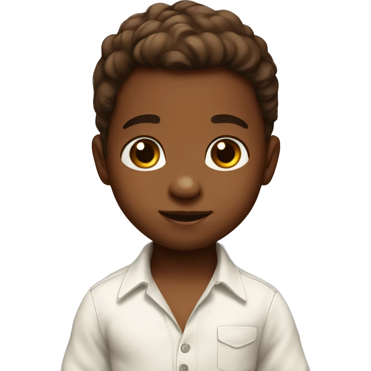 baby boy brown body to look younger, he is 1 year old emoji