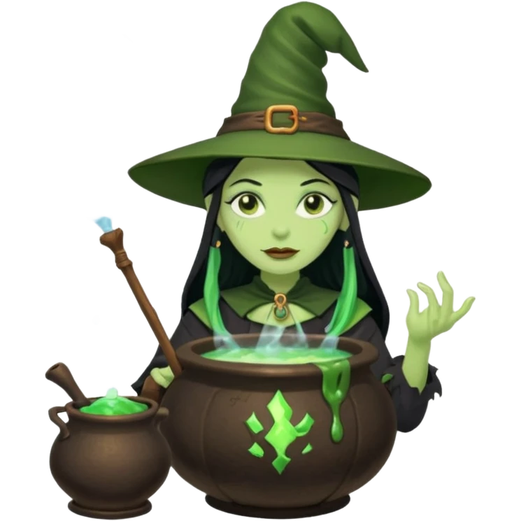 green witch cooking potion emoji