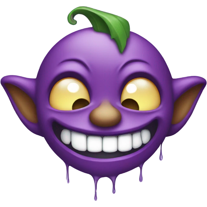 Crying Laughing purple imp with tears emoji