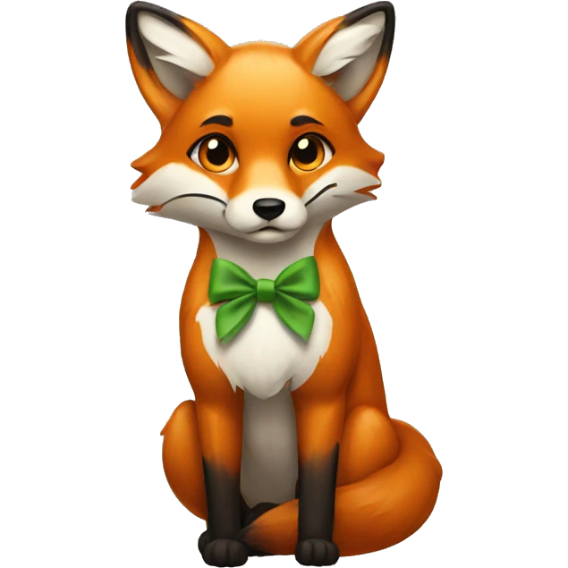 Fox with a bow emoji