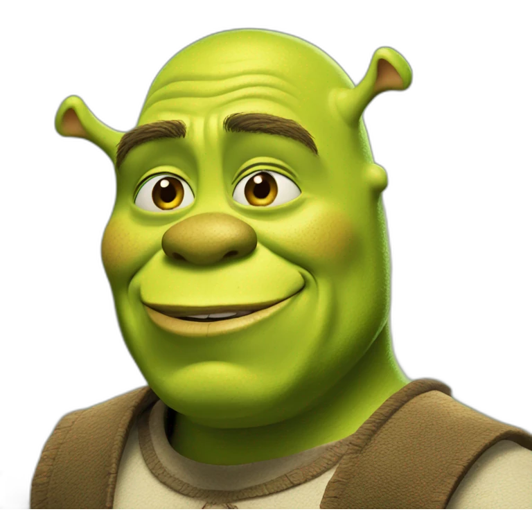 Shrek shy emoji