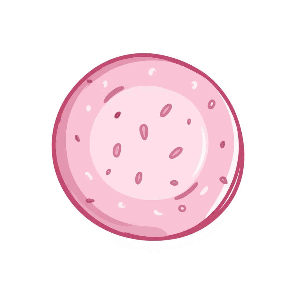 hand-drawn pink circle with sketchy lines emoji