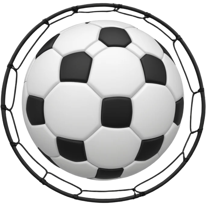 A soccer ball going to the net and goooooool emoji