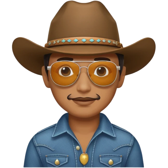 Cow-boy with sun glases  emoji