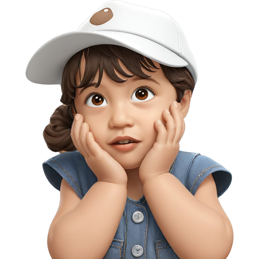 girl with brown hair hat emoji