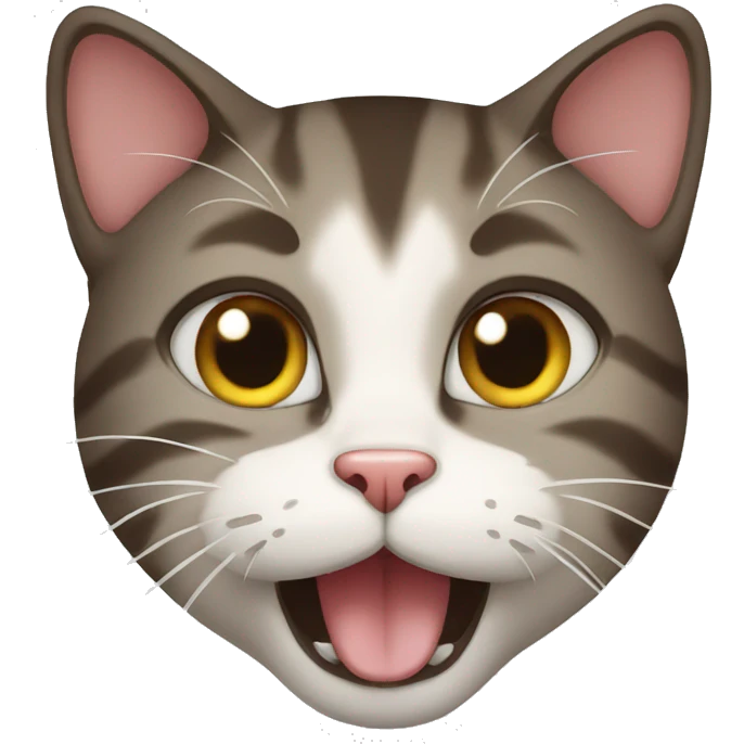 Cat mewing emoji