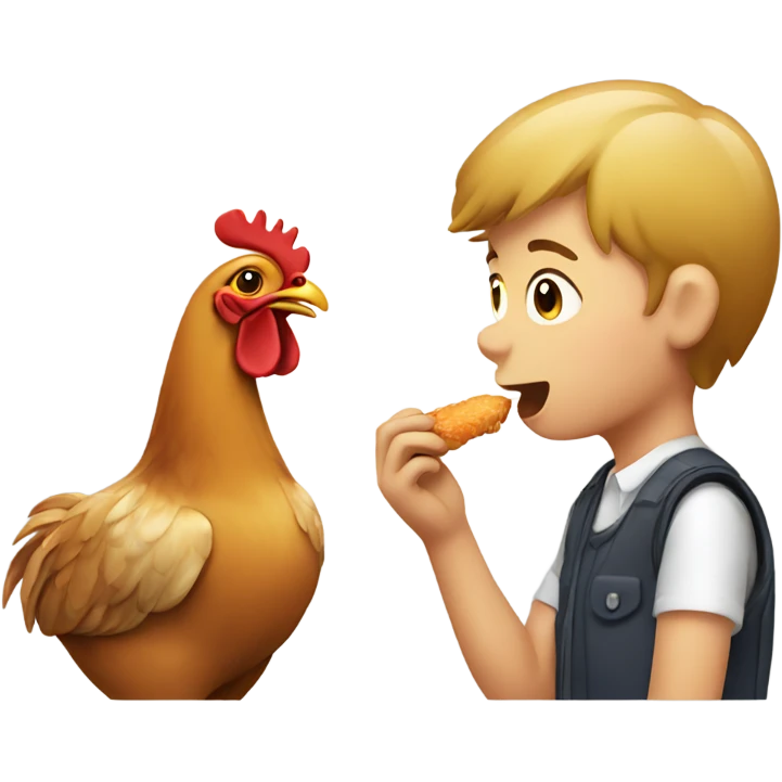 boy eating chicken emoji
