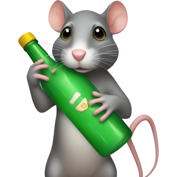 rat holding a tito’s bottle emoji